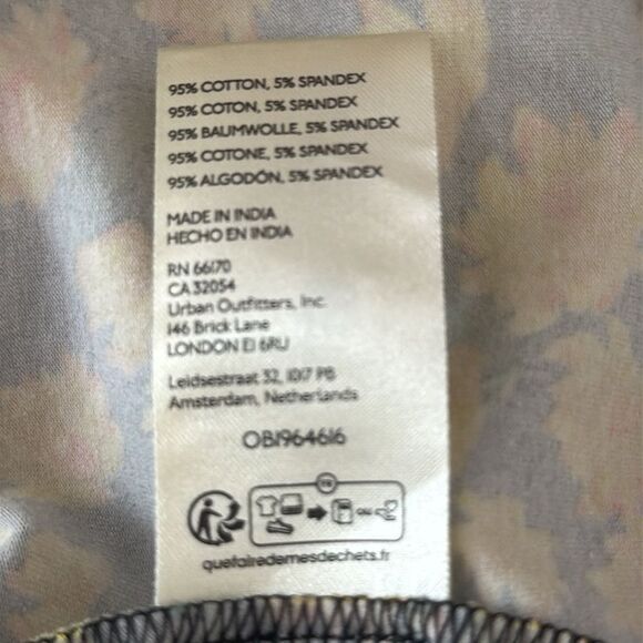 Anthropologie Ruffled One Shoulder Blouse Black Yellow Size Large - Picture 5 of 5